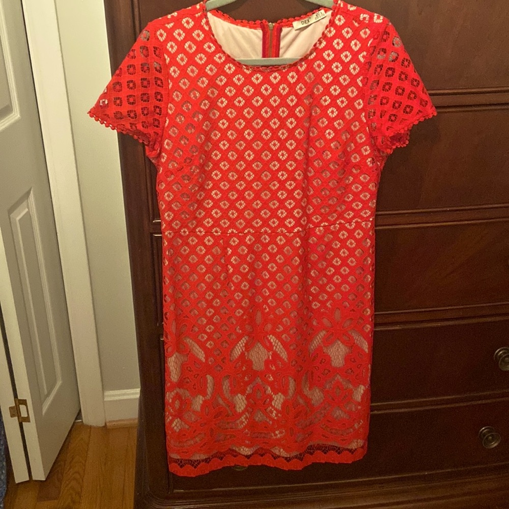 Red work dress